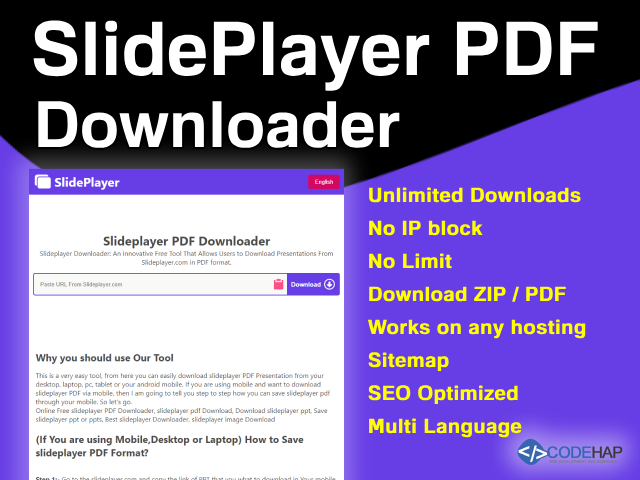 SlidePlayer PDF Downloader PHP script