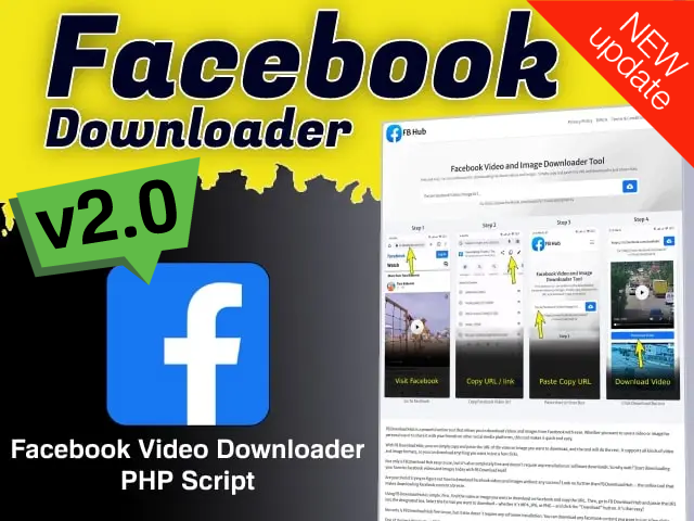 Facebook Video Downloader PHP Script v2.0