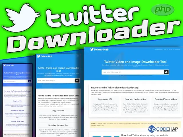 Twitter Video and Image Downloader PHP Script