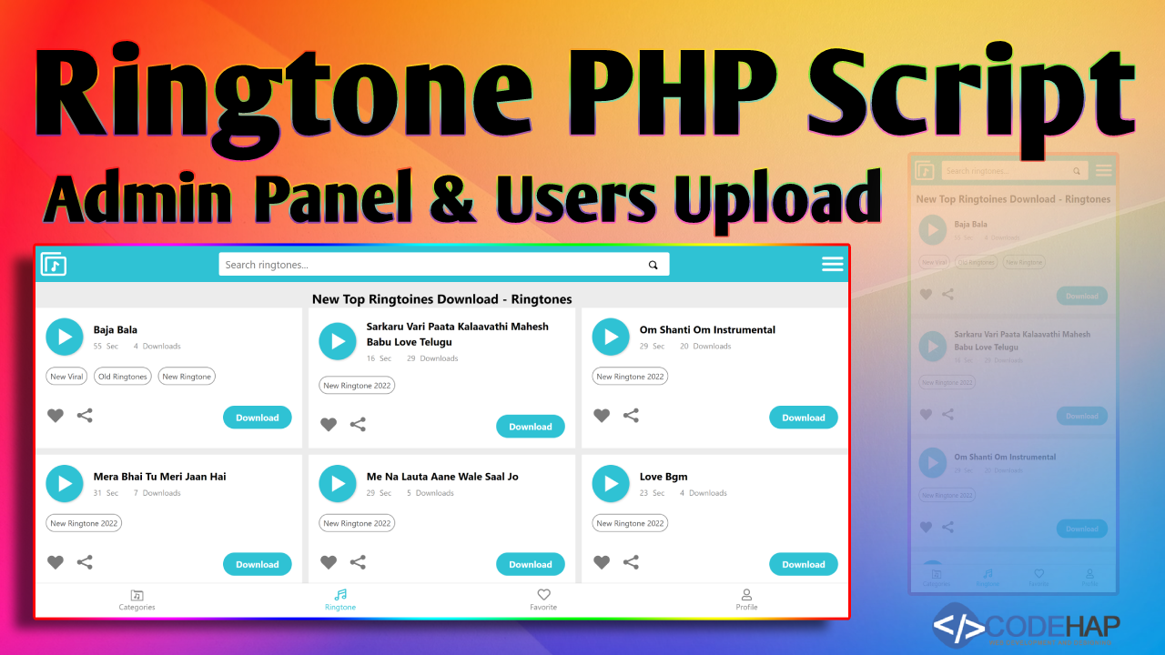 Ringtone Premium Core PHP Script v2.0