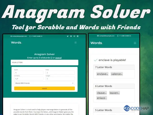 Anagram Solver - Scrabble and Words with Friends PHP Tool