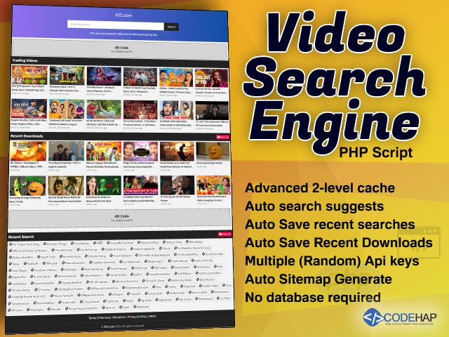 Video Search Engine PHP Script