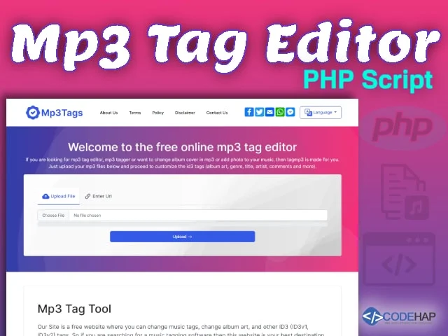 Mp3 Tag (metadata) Editor PHP Script
