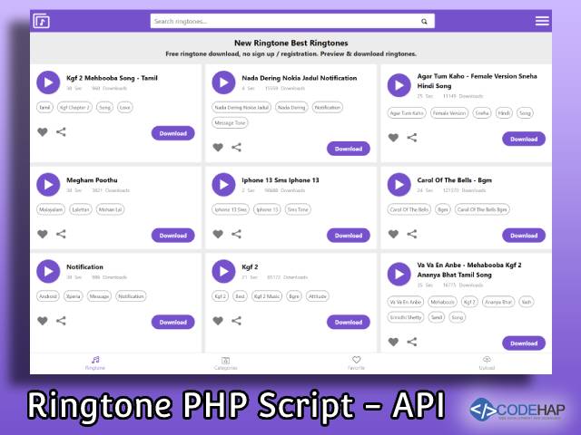 thumb Premium Ringtone Automated PHP API Script With MP3 Tags