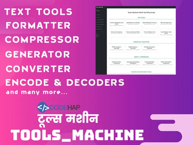 Tools Machine - Online  Multi Tools Php Script