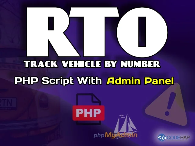 RTO Track Vehicle By Number PHP Script With Admin Panel