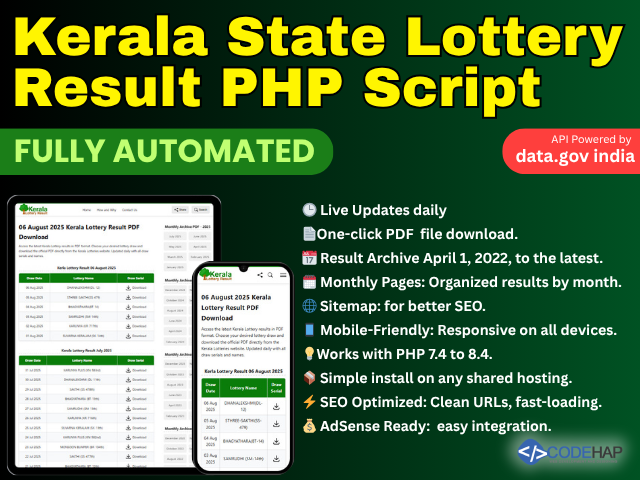 thumb Kerala Lottery Results Fully Automated PHP Script
