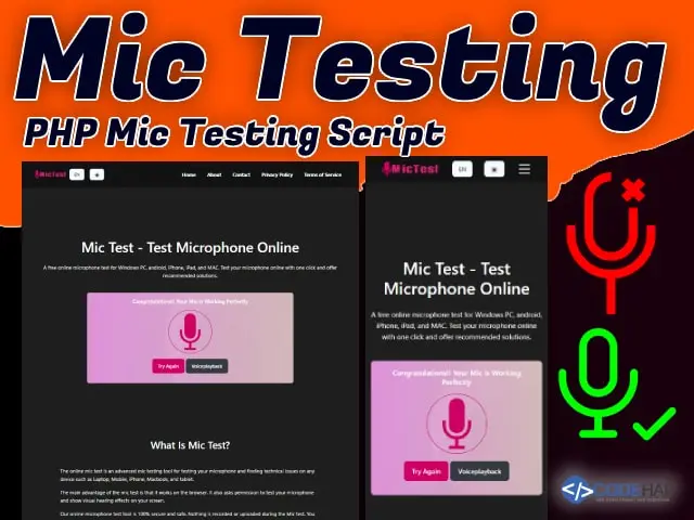 Online MIC Testing PHP Source Code