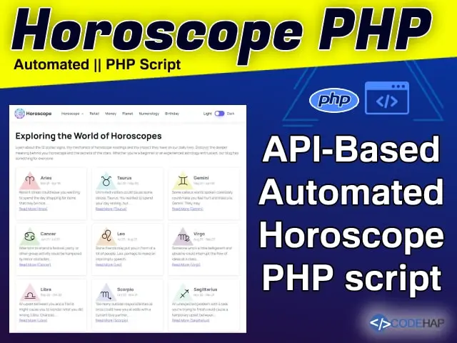 Horoscope Automated PHP Script Based on API