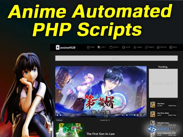 Anime, Movie, and Drama Websites automated PHP script