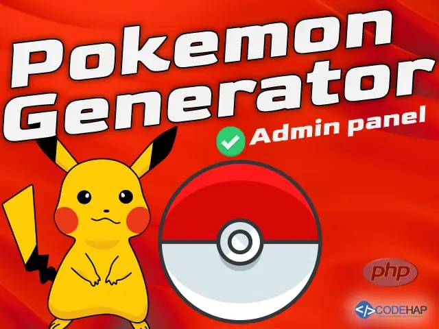 Pokémon Generator PHP script With Admin Panel