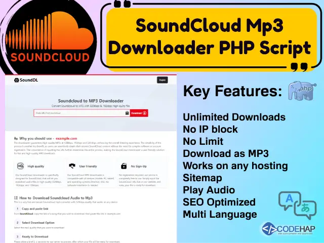 thumb SoundCloud Downloader Php Script