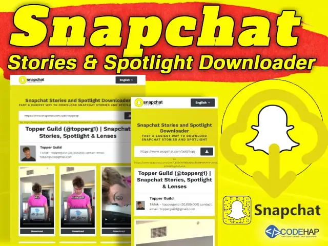 thumb Snapchat Stories And Spotlight Downloader PHP Script