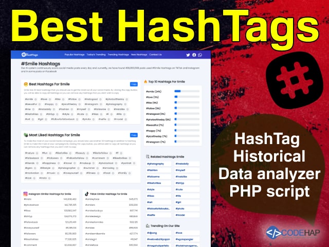 Best HashTags || HashTag Historical Data analyzer PHP script